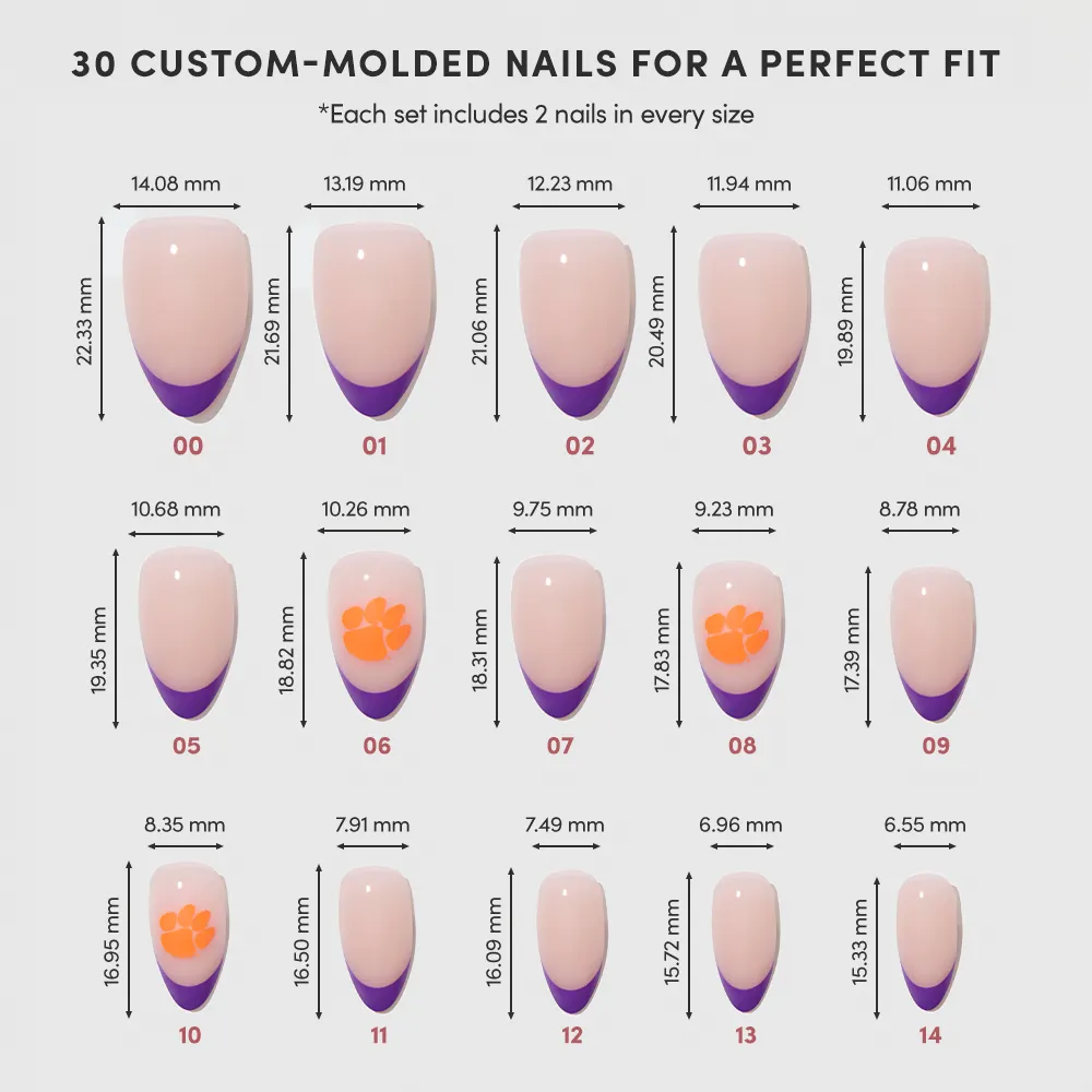 Clemson Tigers Press-On Nail Set - Image 6