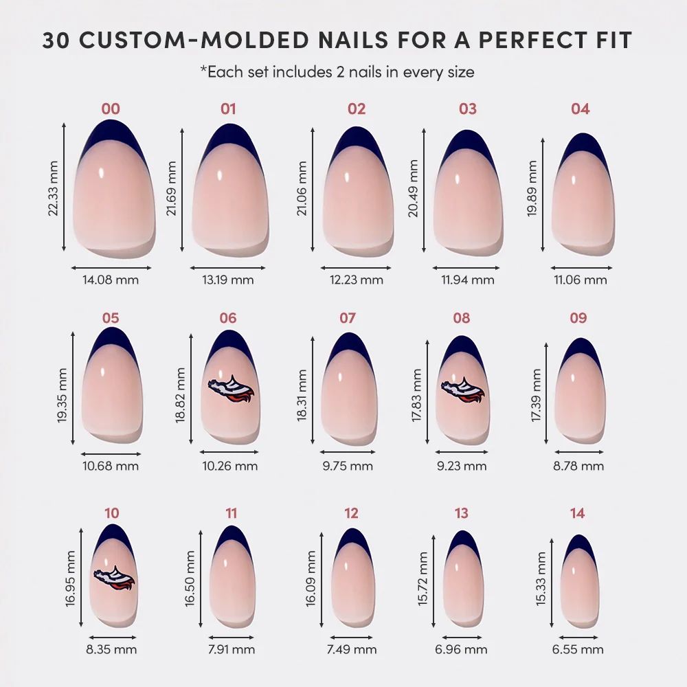 Denver Broncos Press-On Nail Set - Image 6
