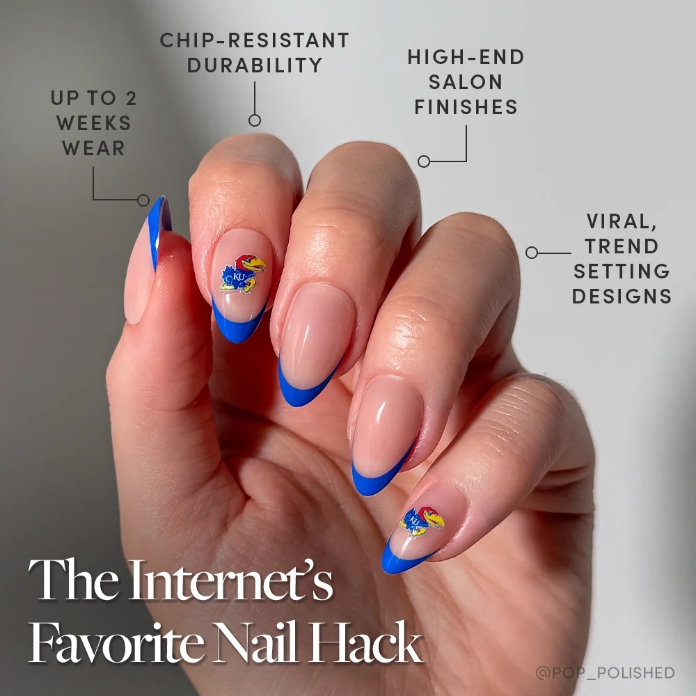 Kansas Jayhawks Press-On Nail Set - Image 5