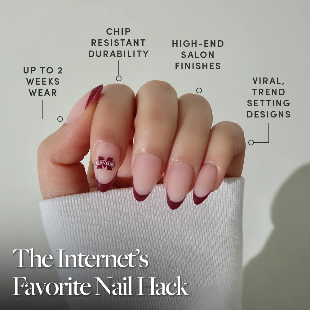 Mississippi State Bulldogs Press-On Nail Set - Image 5