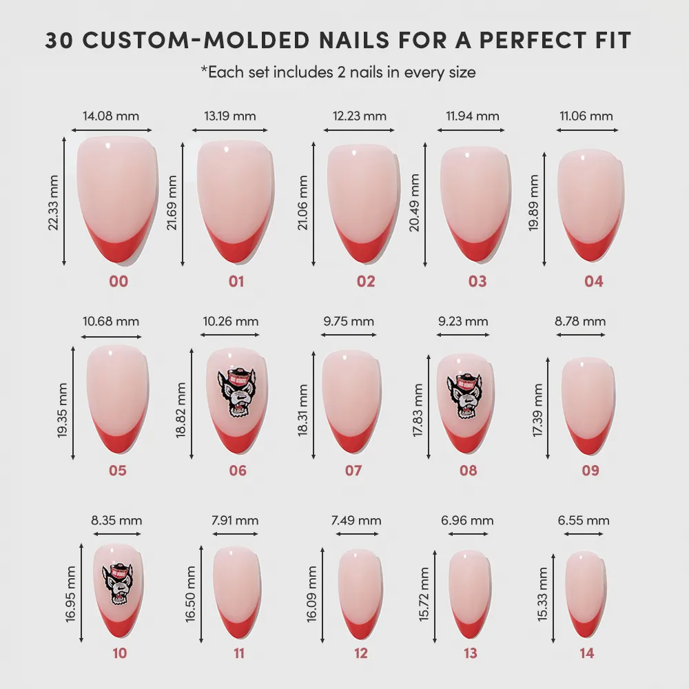 NC State Wolfpack Press-On Nail Set - Image 6
