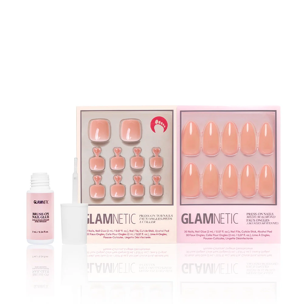 Sheer Peach Mani Pedi - Image 4